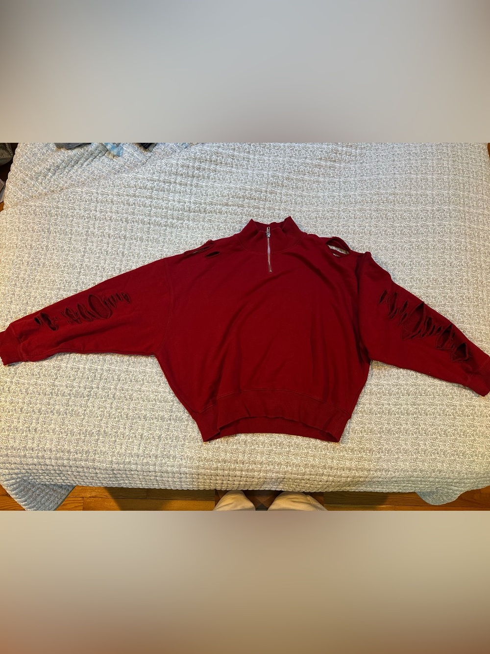 LF Cutout Half-Zip Sweater